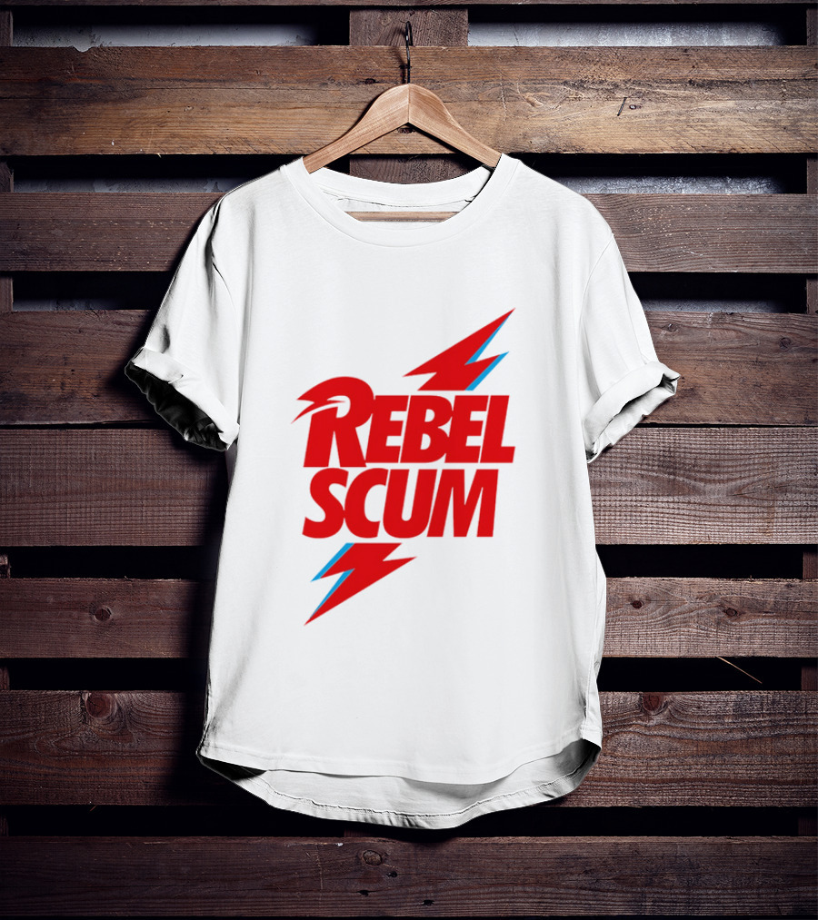 Rebel Scum Red Bold Lightning Letters T-Shirt