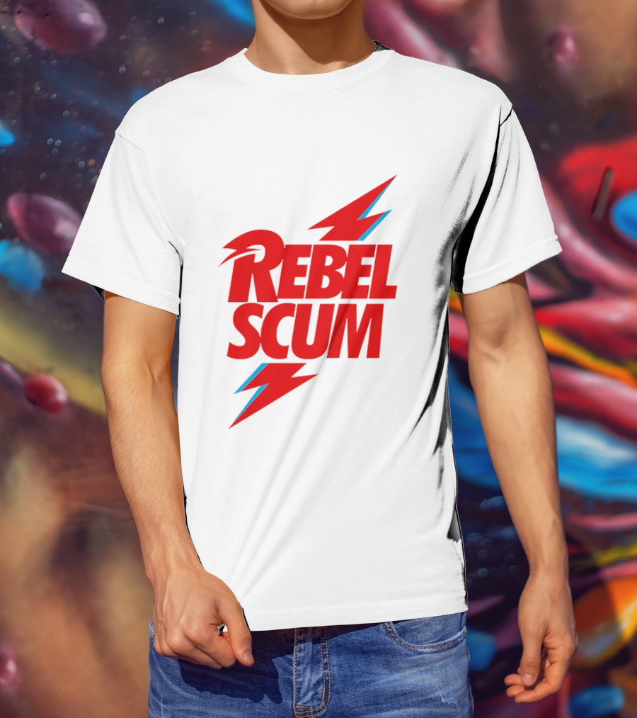 Rebel Scum Red Bold Lightning Letters T-Shirt