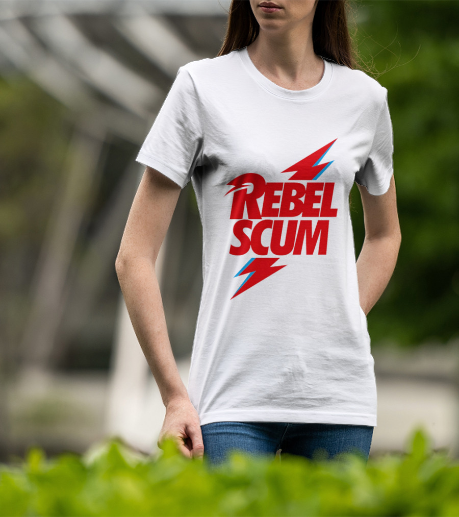Rebel Scum Red Bold Lightning Letters T-Shirt