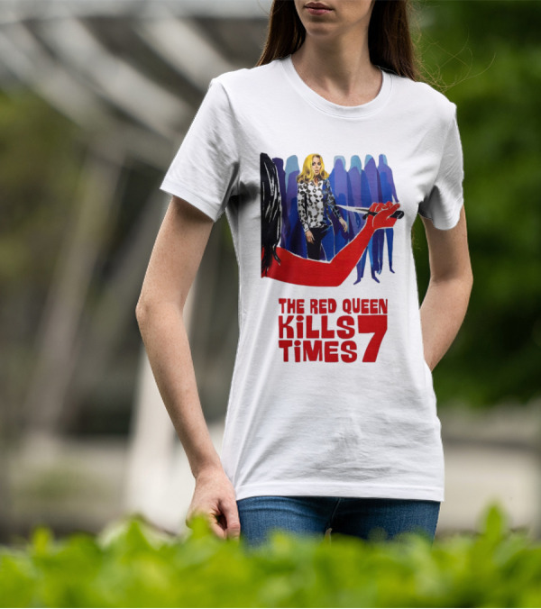 The Red Queen Kills Seven Times Red Arm Woman And Figures T-Shirt
