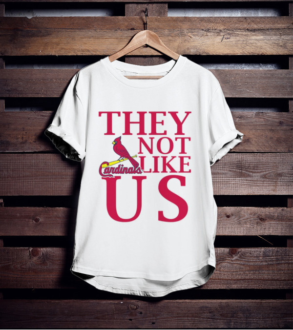 St. Louis Cardinals They Not Like Us Bird On Bat T-Shirt
