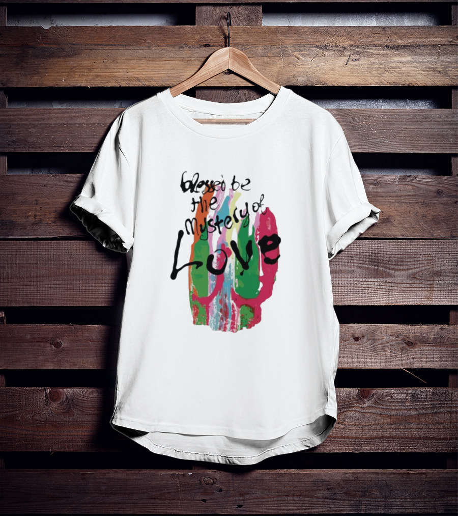 Sufjan Stevens Blessed Be The Mystery Of Love Colorful Brushstroke Typography T-Shirt