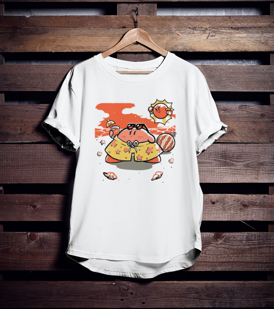 Summer Vibes Hanshumon Cute Beach Character With Sunglasses And Beach Ball T-Shirt