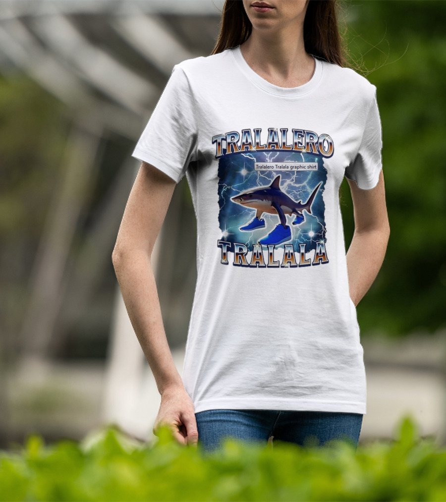 Tralalero Tralala Shark In Sneakers Electric Storm T-Shirt