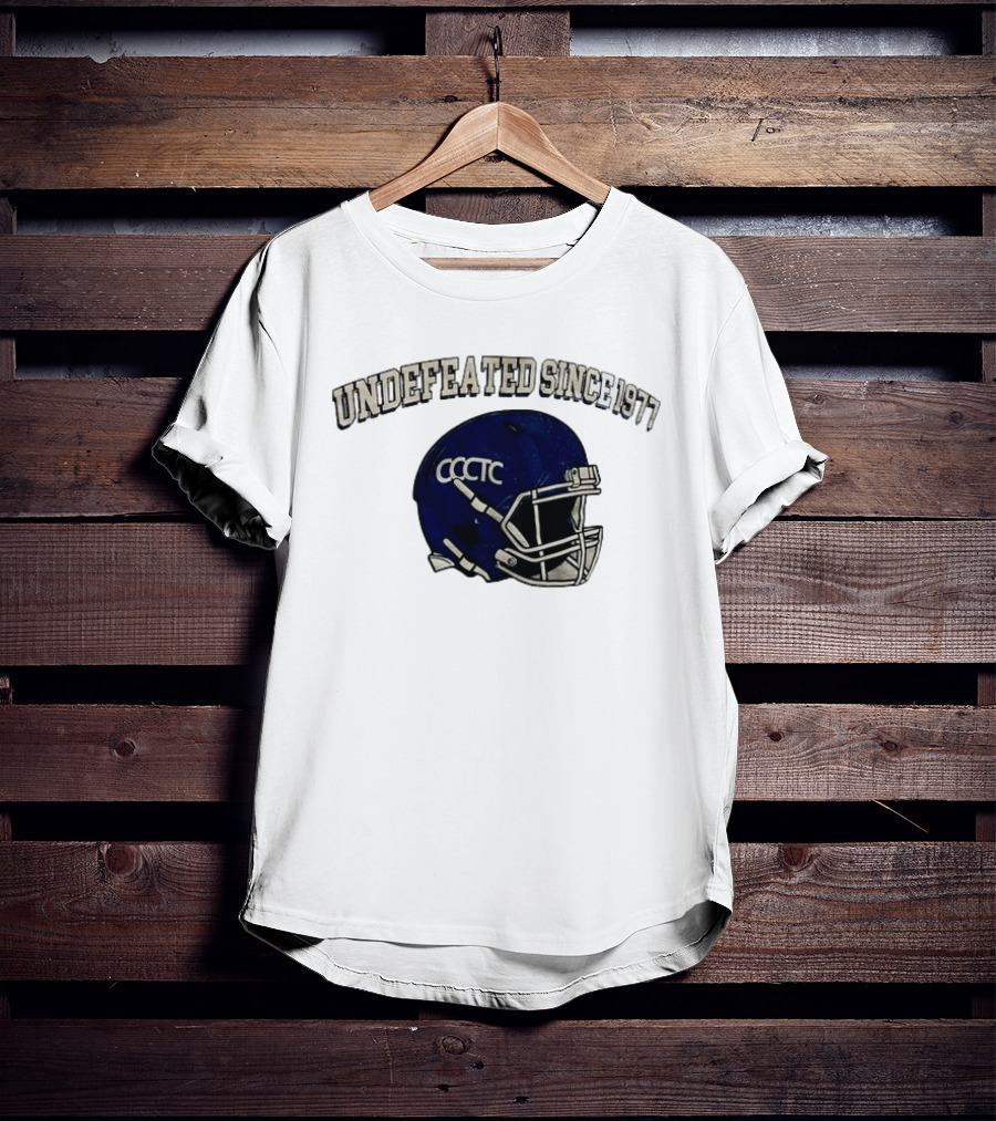 Undefeated Since 1977 CCCTC Football Helmet T-Shirt