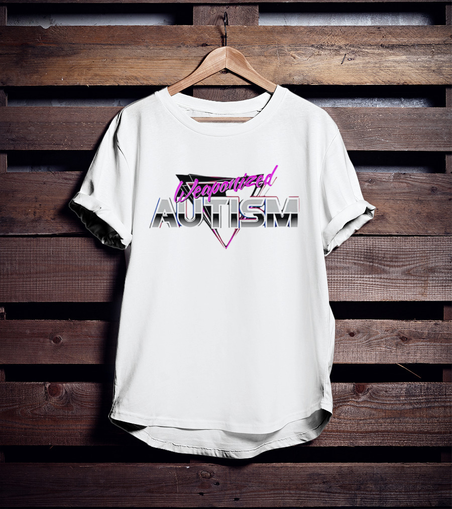 Weaponized Autism Retro 80s Vaporwave Style T-Shirt