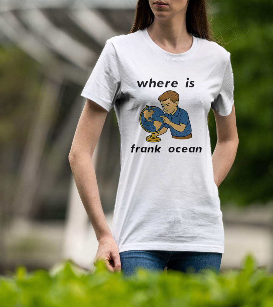 Where Is Frank Ocean Curious Boy With Globe T-Shirt