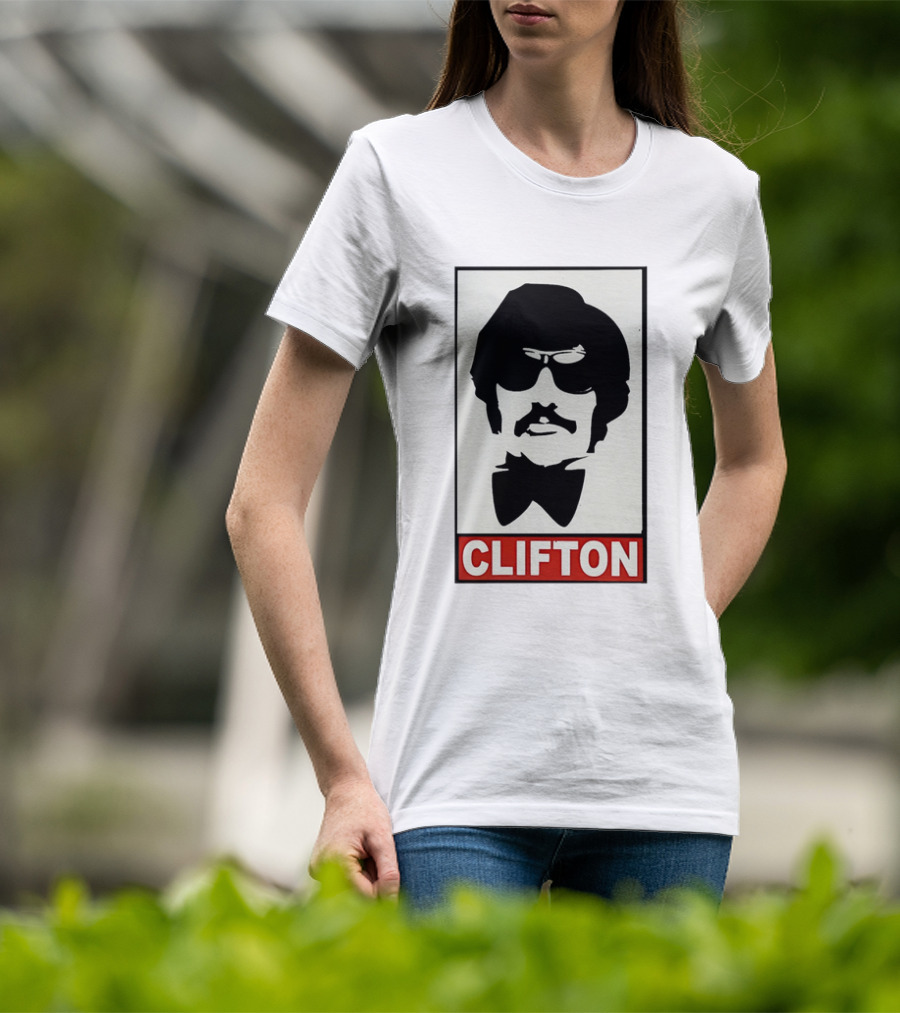 CLIFTON Sunglasses Moustache Red Box Style T-Shirt