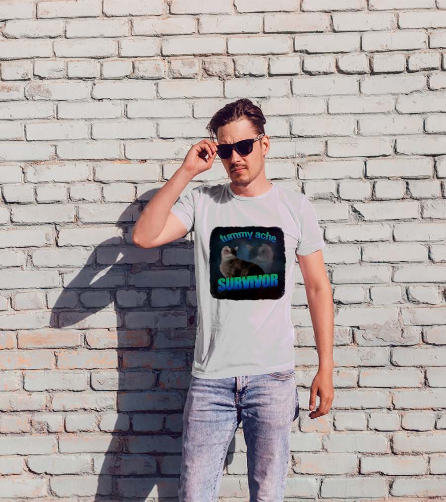 Tummy Ache Survivor Cat T-Shirt