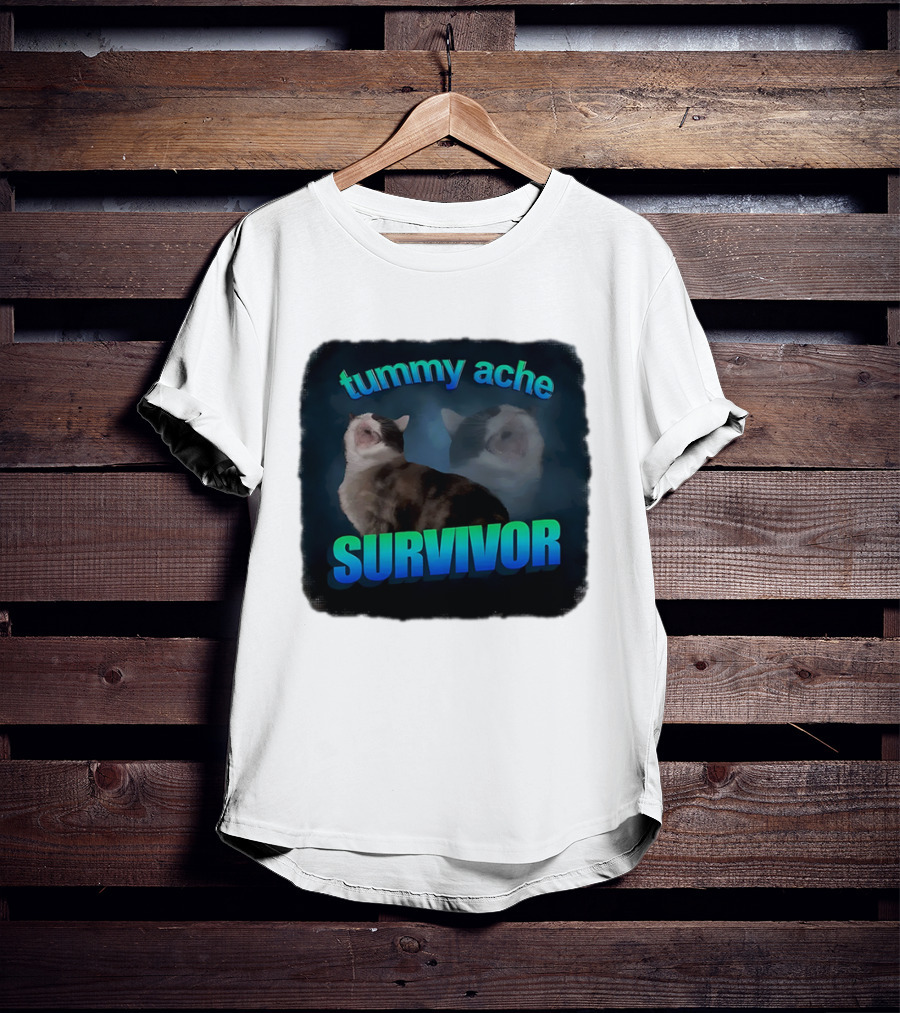 Tummy Ache Survivor Cat T-Shirt