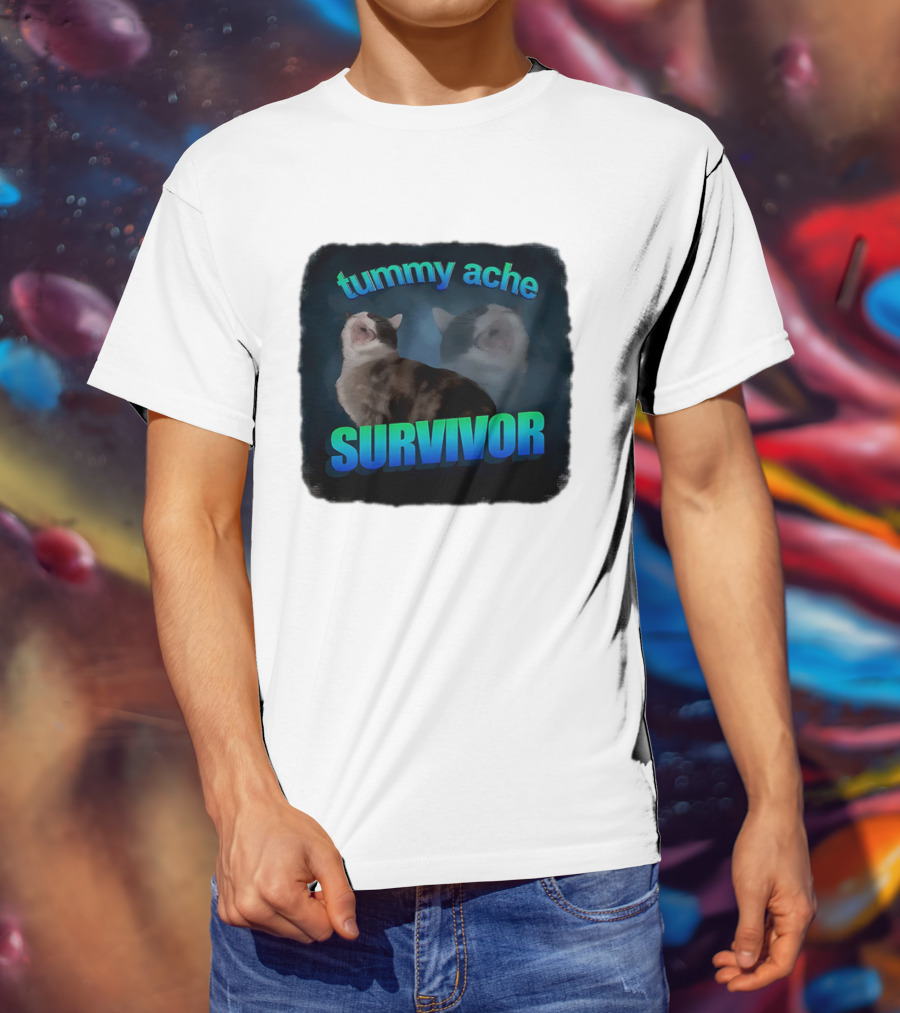 Tummy Ache Survivor Cat T-Shirt