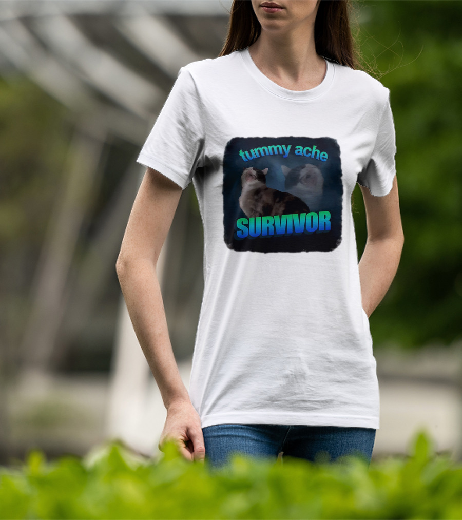 Tummy Ache Survivor Cat T-Shirt