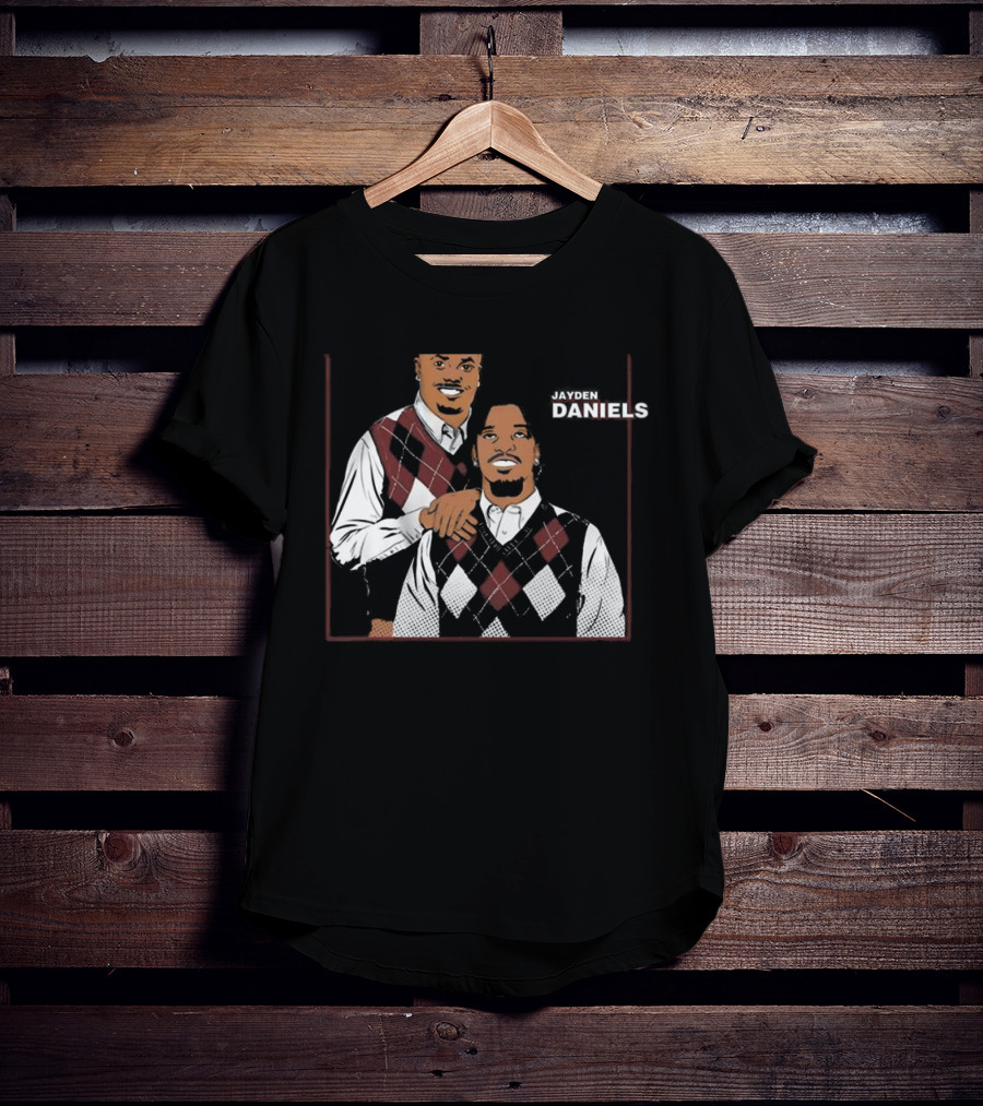 Jayden Daniels Terry Mclaurin Argyle Sweater Parody T-Shirt