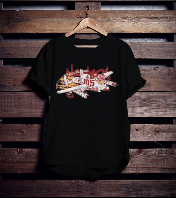 Jayden Daniels Washington Commanders JD5 Cartoon Pig Plane T-Shirt