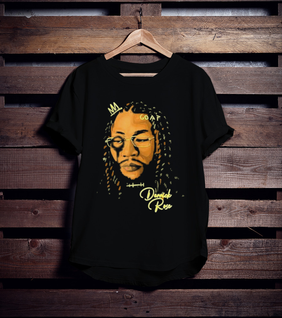 Joakim Noah GOAT Derrick Rose Portrait T-Shirt