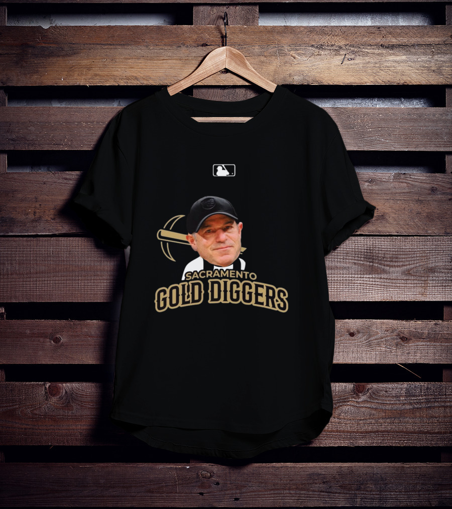 Sacramento Gold Diggers John Fisher MiLB Primary Alternate Baseball T-Shirt