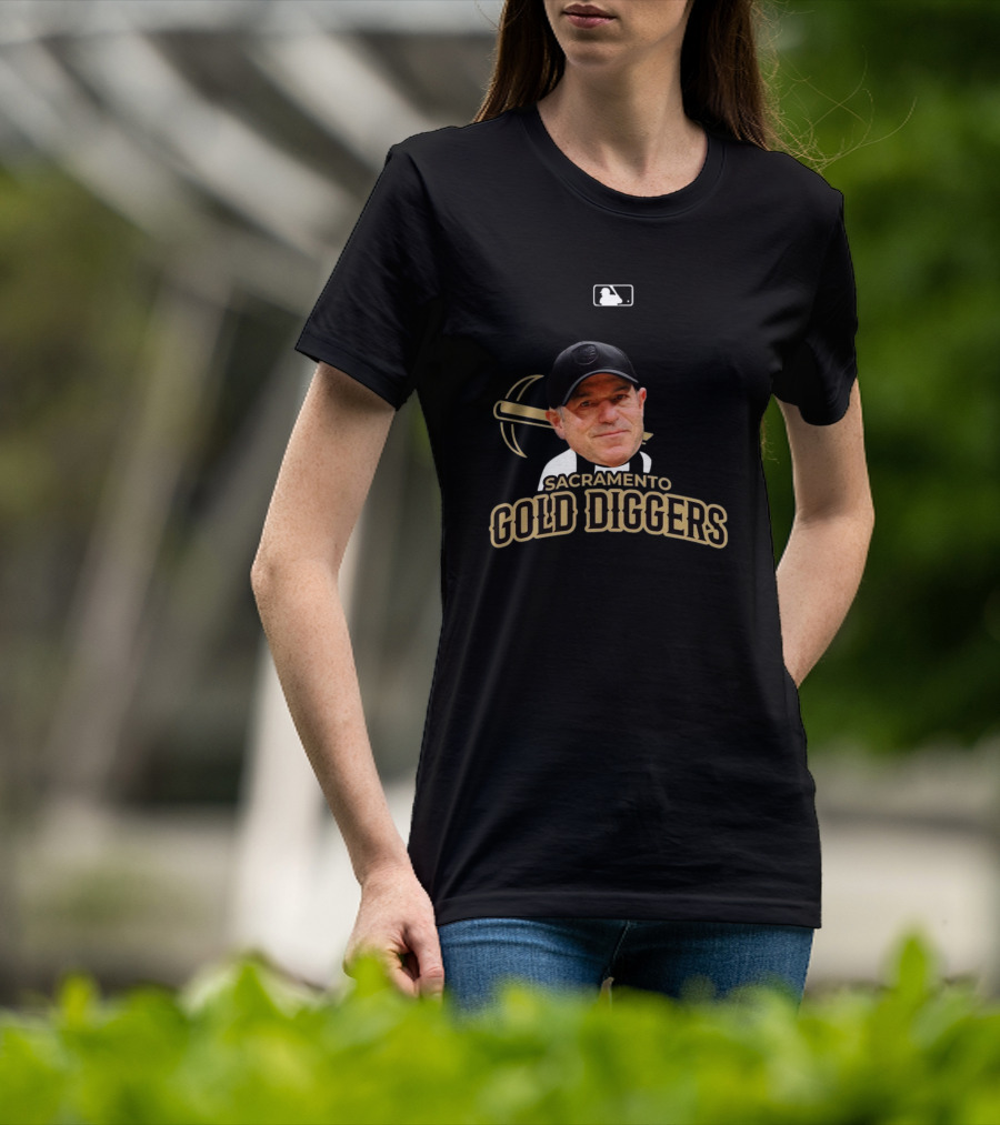 Sacramento Gold Diggers John Fisher MiLB Primary Alternate Baseball T-Shirt
