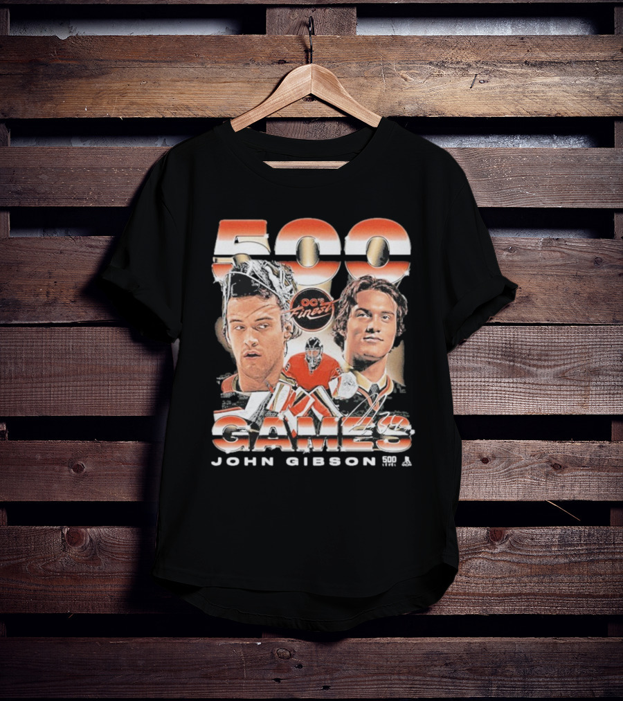 OC's Finest John Gibson 500 Games Anaheim Vintage T-Shirt