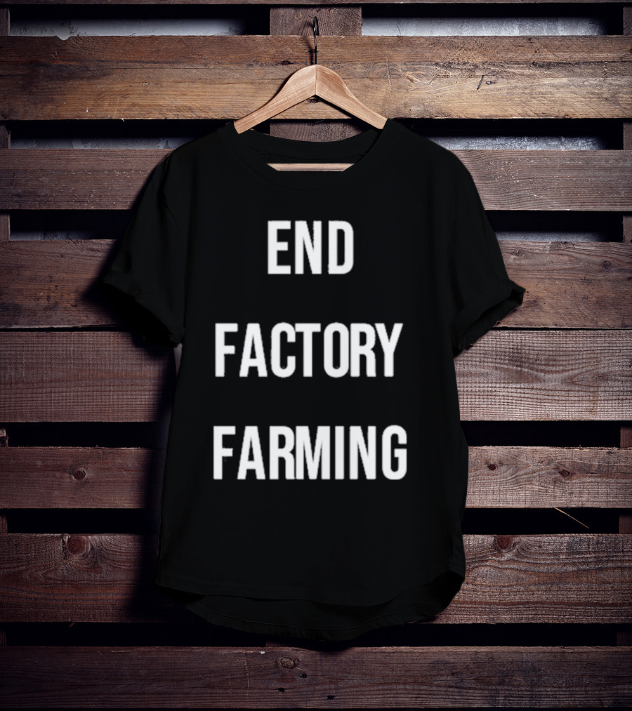 John Oberg End Factory Farming Vintage Activist Campaign T-Shirt