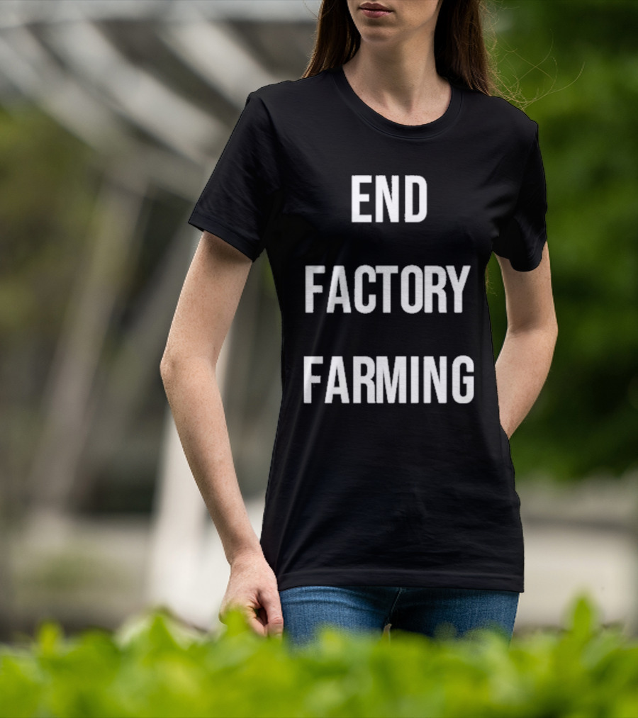 John Oberg End Factory Farming Vintage Activist Campaign T-Shirt