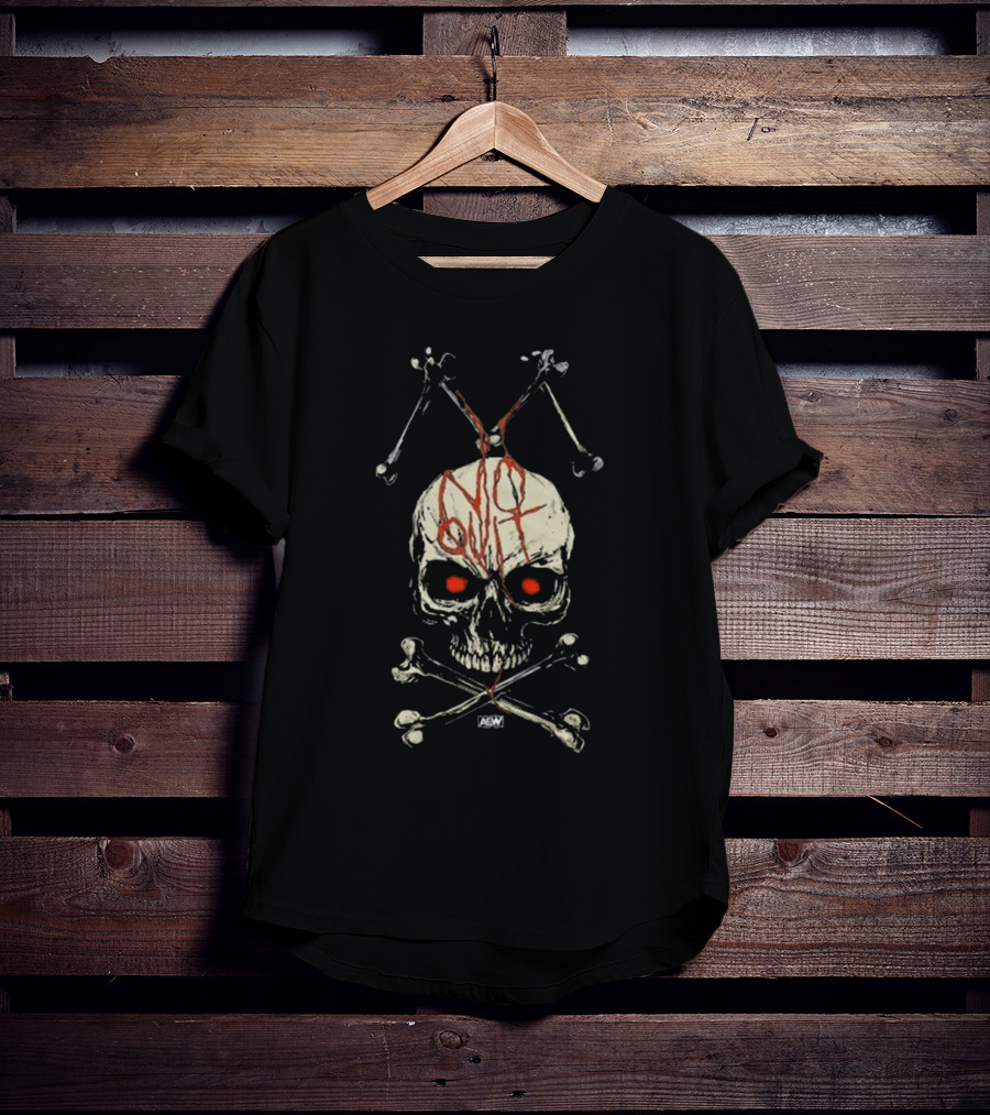 Jon Moxley No Quit Skull And Crossbones Red Eyes T-Shirt