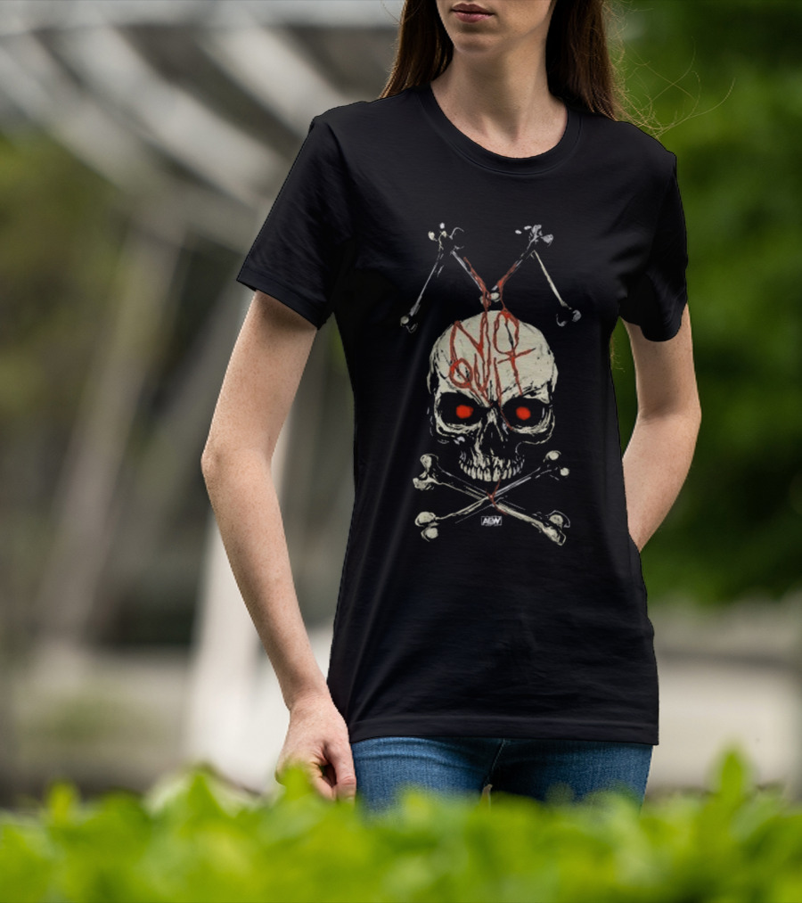 Jon Moxley No Quit Skull And Crossbones Red Eyes T-Shirt