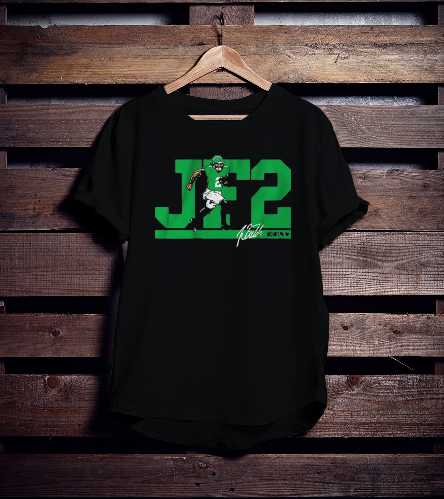 JF2 Justin Fields Green Running Back Number 2 Signature T-Shirt