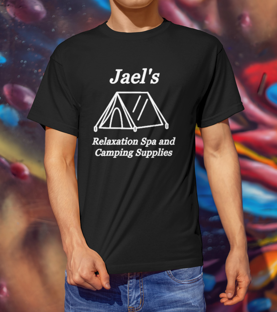 Jael's Relaxation Spa And Camping Supplies Tent Illustration T-Shirt