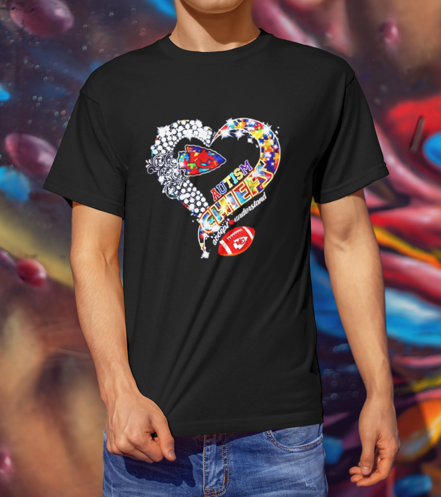 Kansas City Chiefs Autism Heart Accept Understand Love T-Shirt
