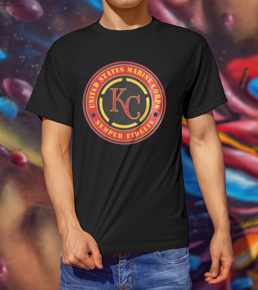 Kansas City Royals MLB United States Marine Corps Semper Fidelis Military Appreciation Night 2025 T-Shirt