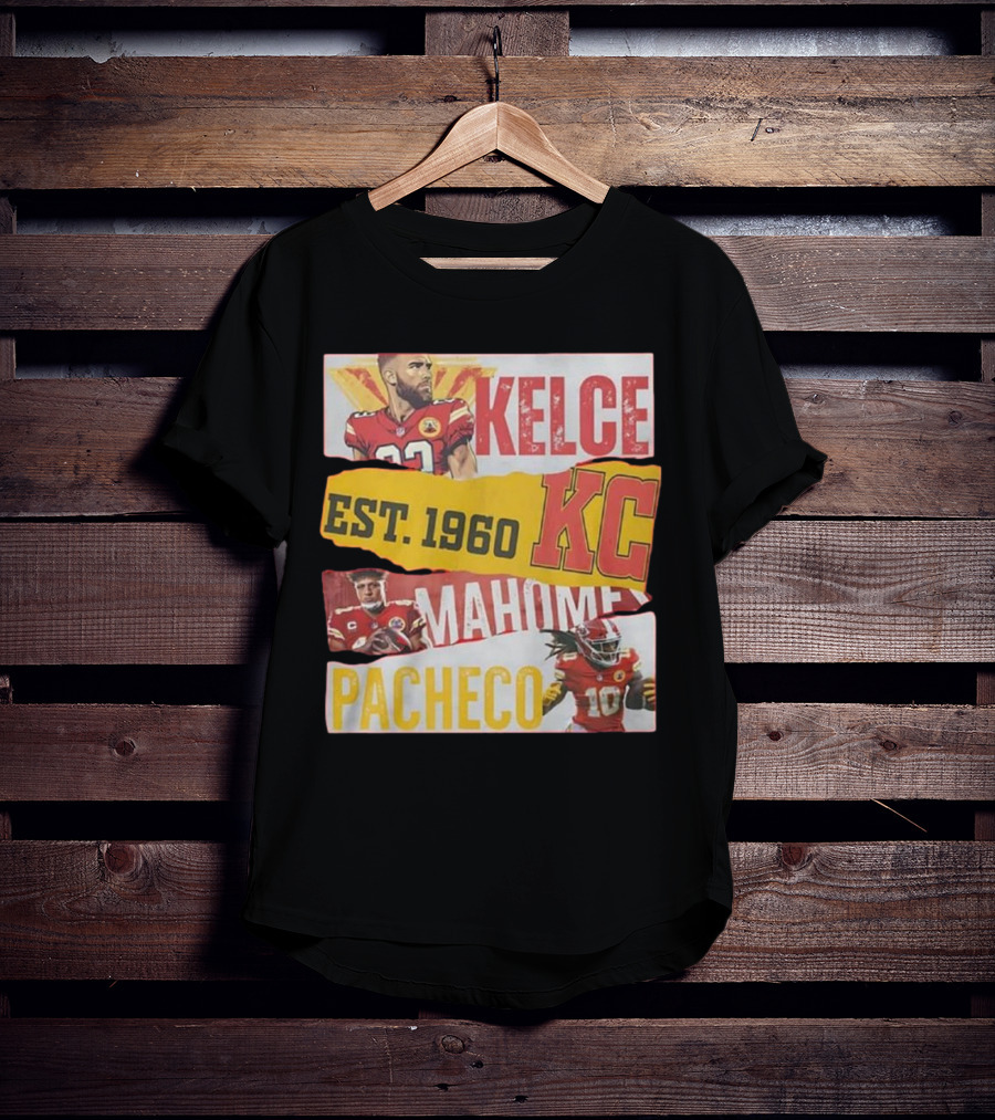 Kelce Mahomes Pacheco KC Est 1960 T-Shirt
