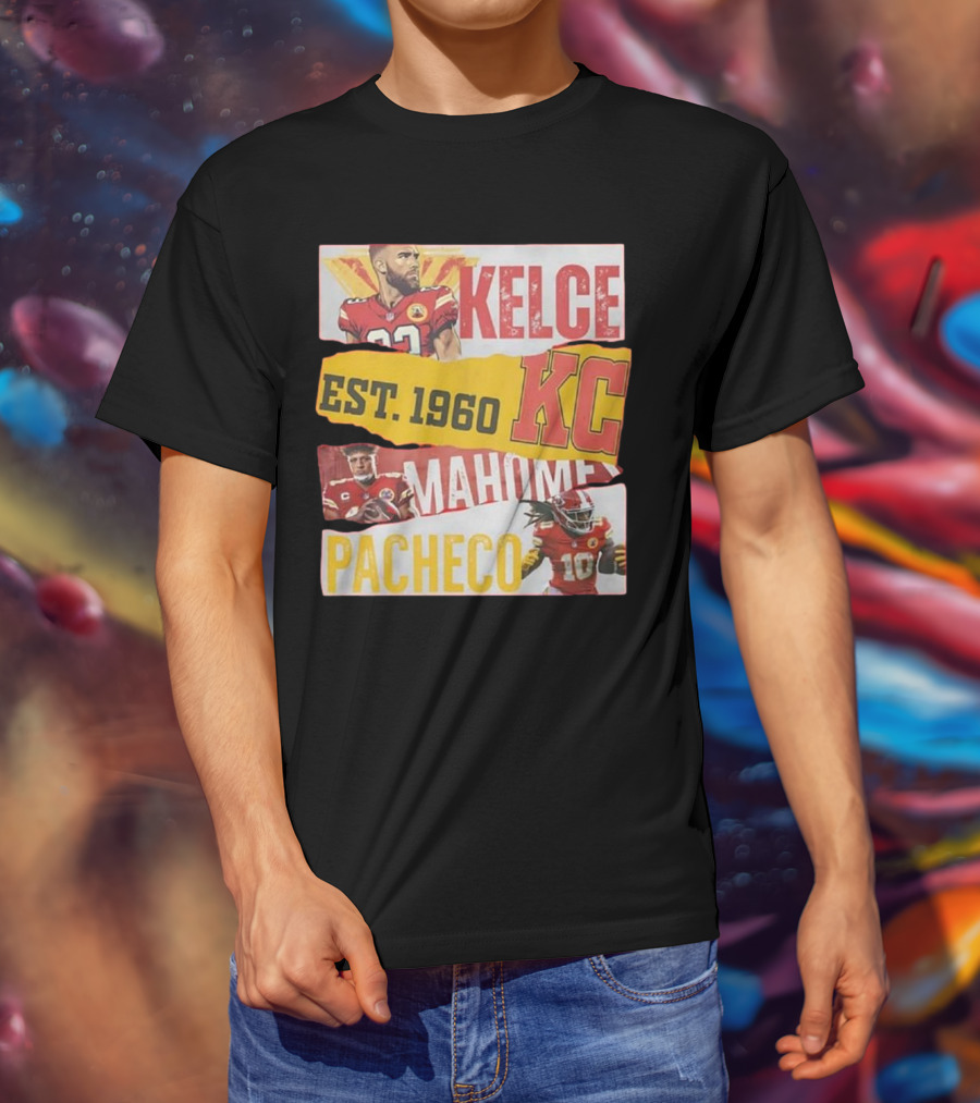 Kelce Mahomes Pacheco KC Est 1960 T-Shirt