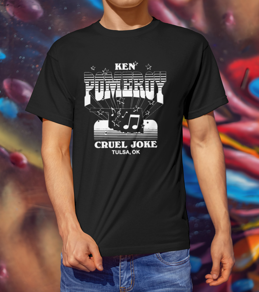Ken Pomeroy Tulsa OK Cruel Joke Rodeo Music Notes And Stars T-Shirt