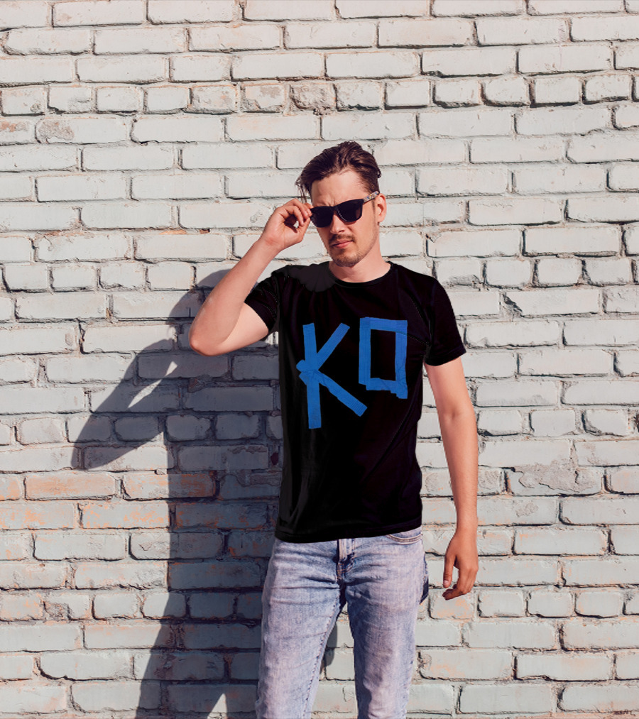 KO Martial Arts Blue Belt Letters T-Shirt