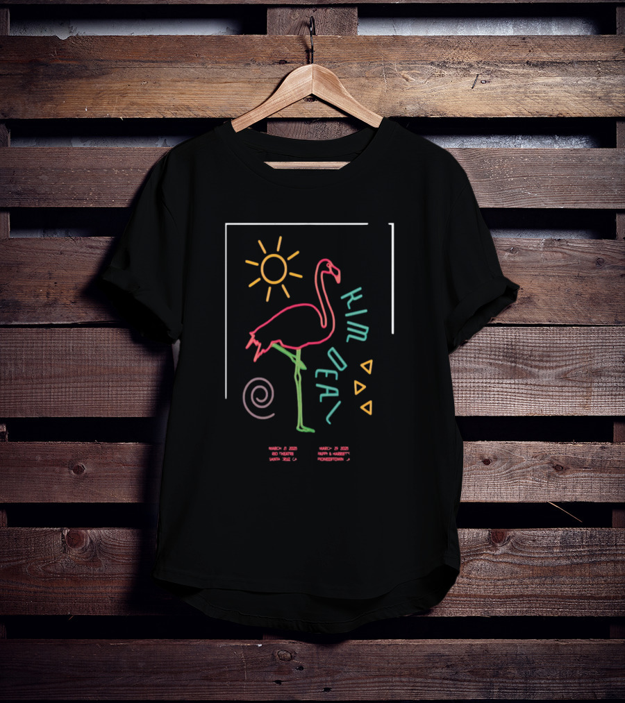 Kim Deal March 2025 California Shows Flamingo Sun T-Shirt