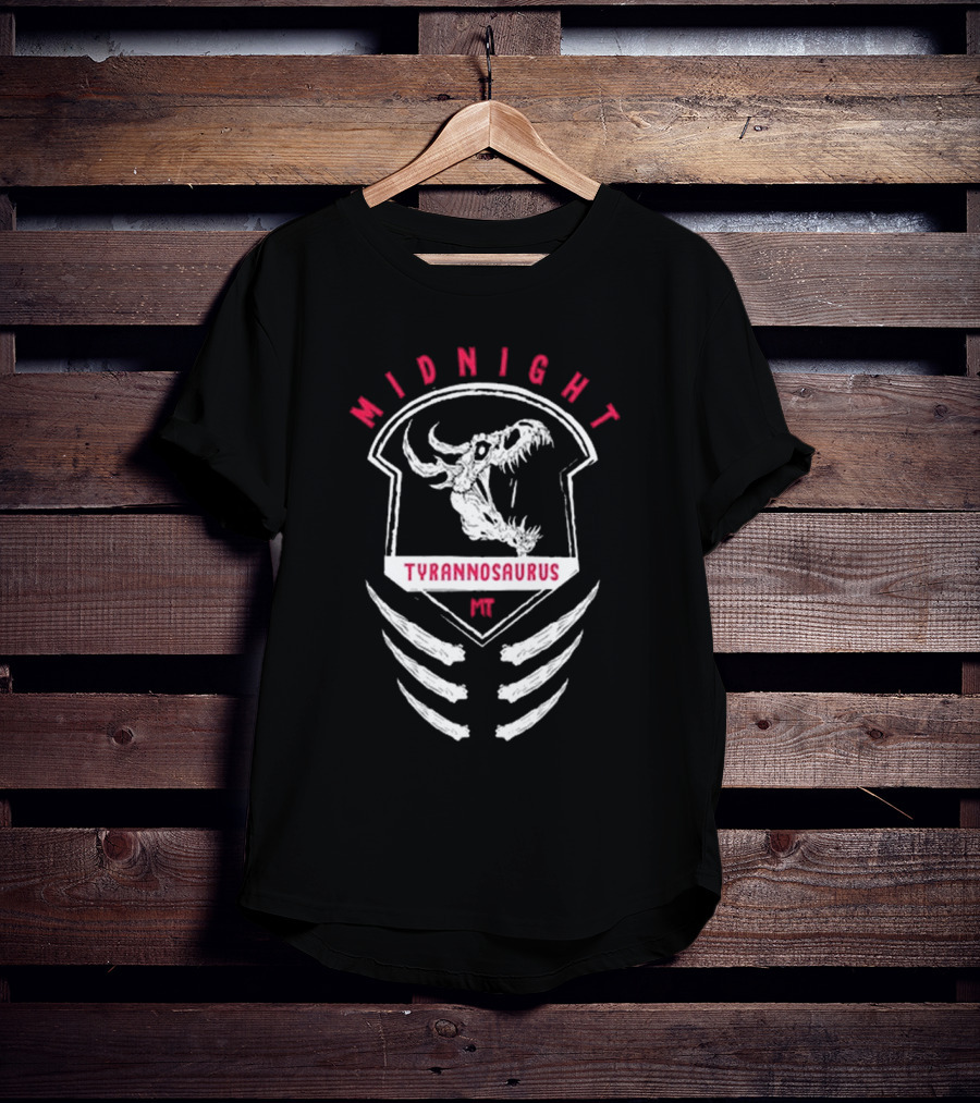 Midnight Tyrannosaurus MR Ribcage Design T-Shirt