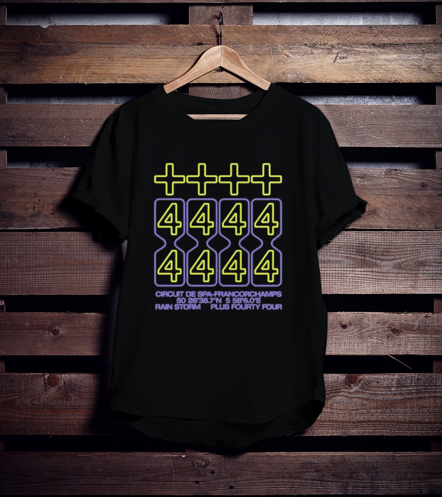 Lewis Hamilton +44 Minimal Engine Neon Style Racing Speed Tribute T-Shirt