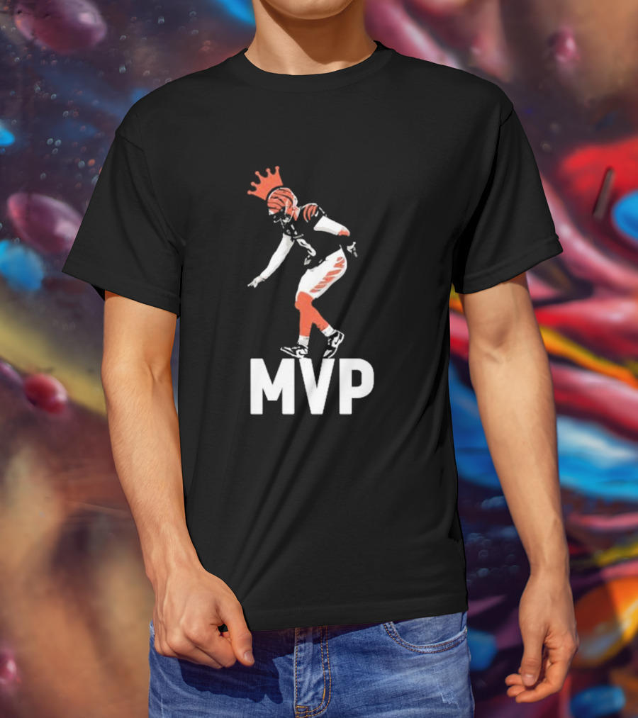 Lfg Cincy Jackpot Joey Mvp Football Player Illustration With Crown T-Shirt