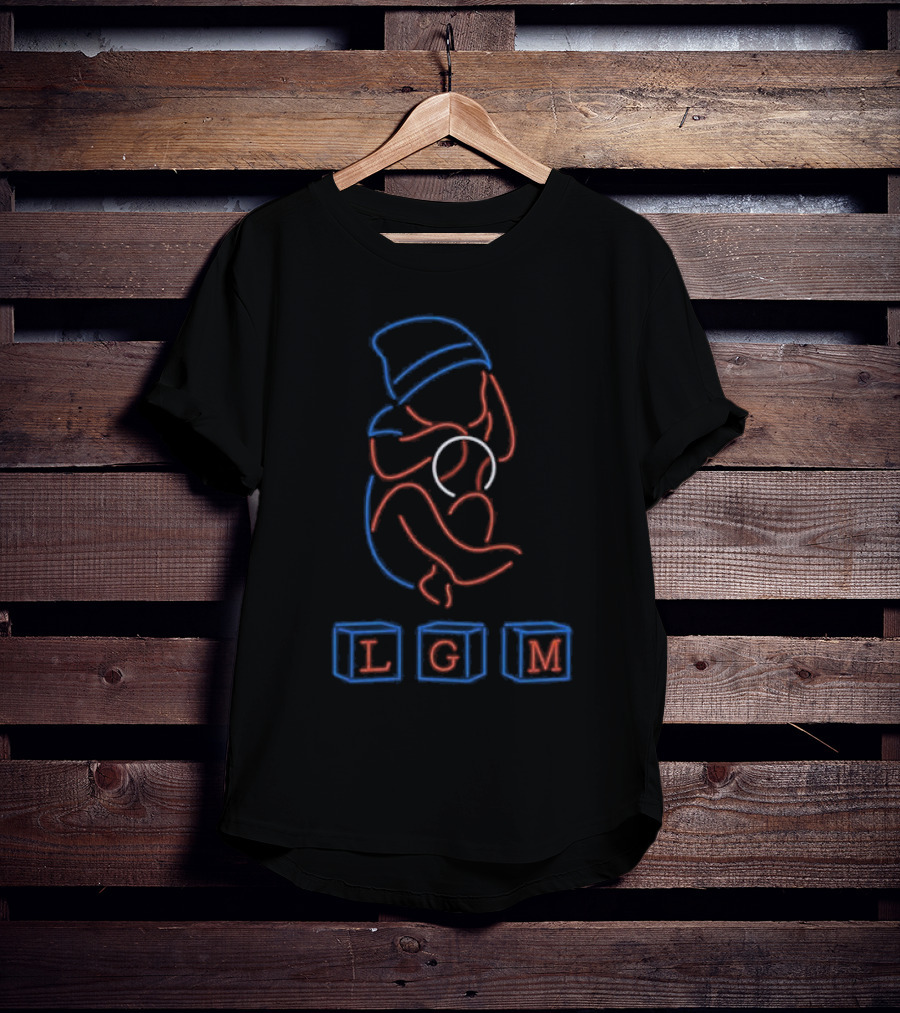 LGM Baby Fan New York Mets Blocks And Baby Outline Art T-Shirt