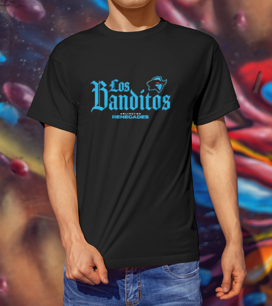 Los Banditos Arlington Renegades Texas Map Red Eyes T-Shirt