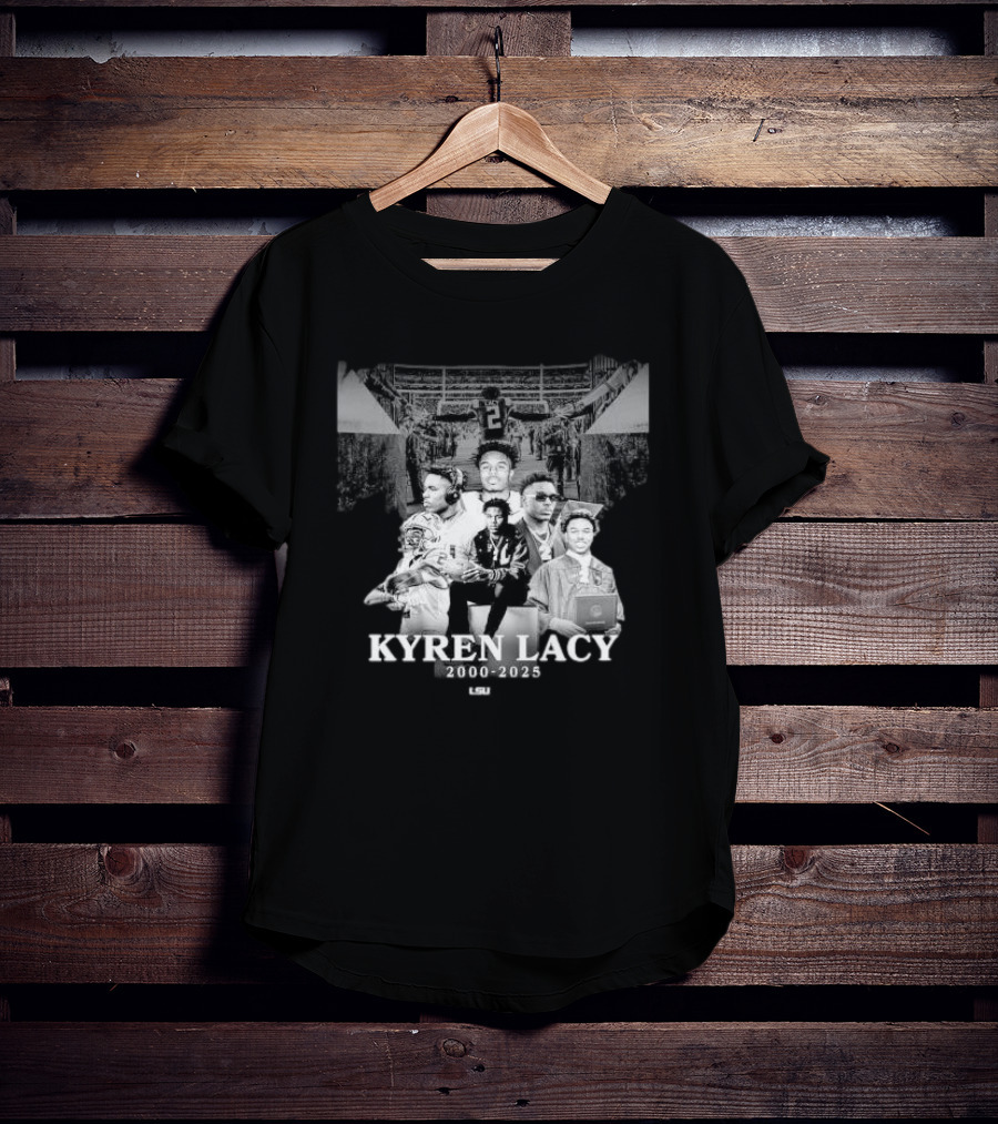 LSU Tigers Football Kyren Lacy 2000-2025 Memorial T-Shirt