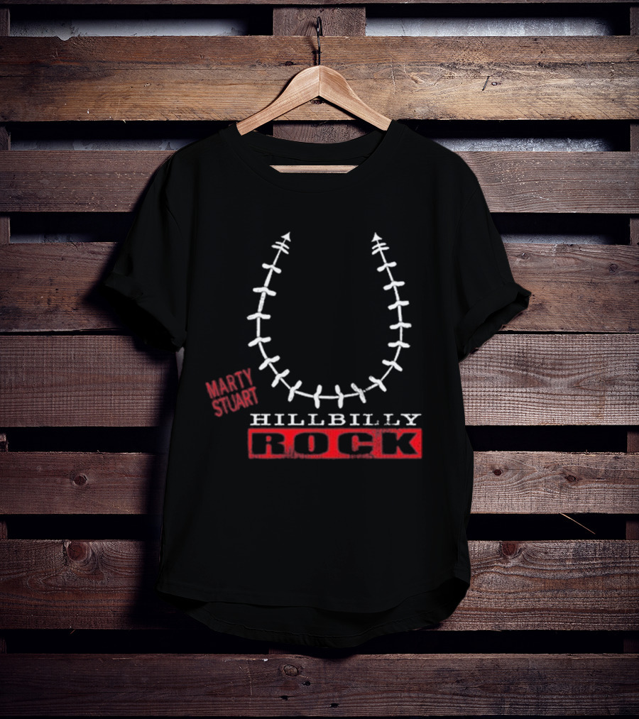 Marty Stuart HillBilly Rock Horseshoe Design T-Shirt
