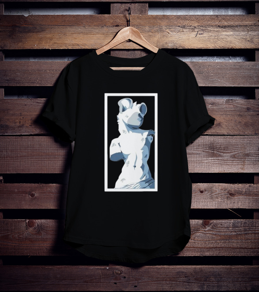 Mangoyena God's Chosen Hyena Statue Style T-Shirt