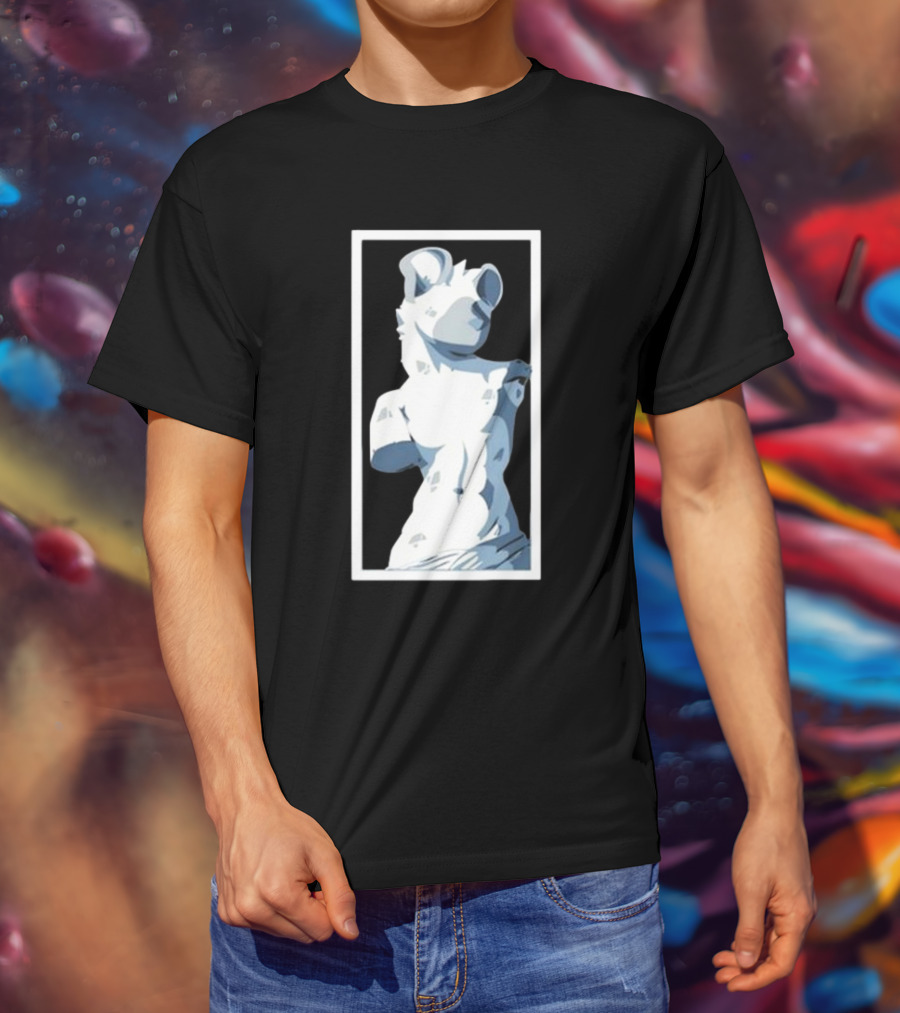 Mangoyena God's Chosen Hyena Statue Style T-Shirt
