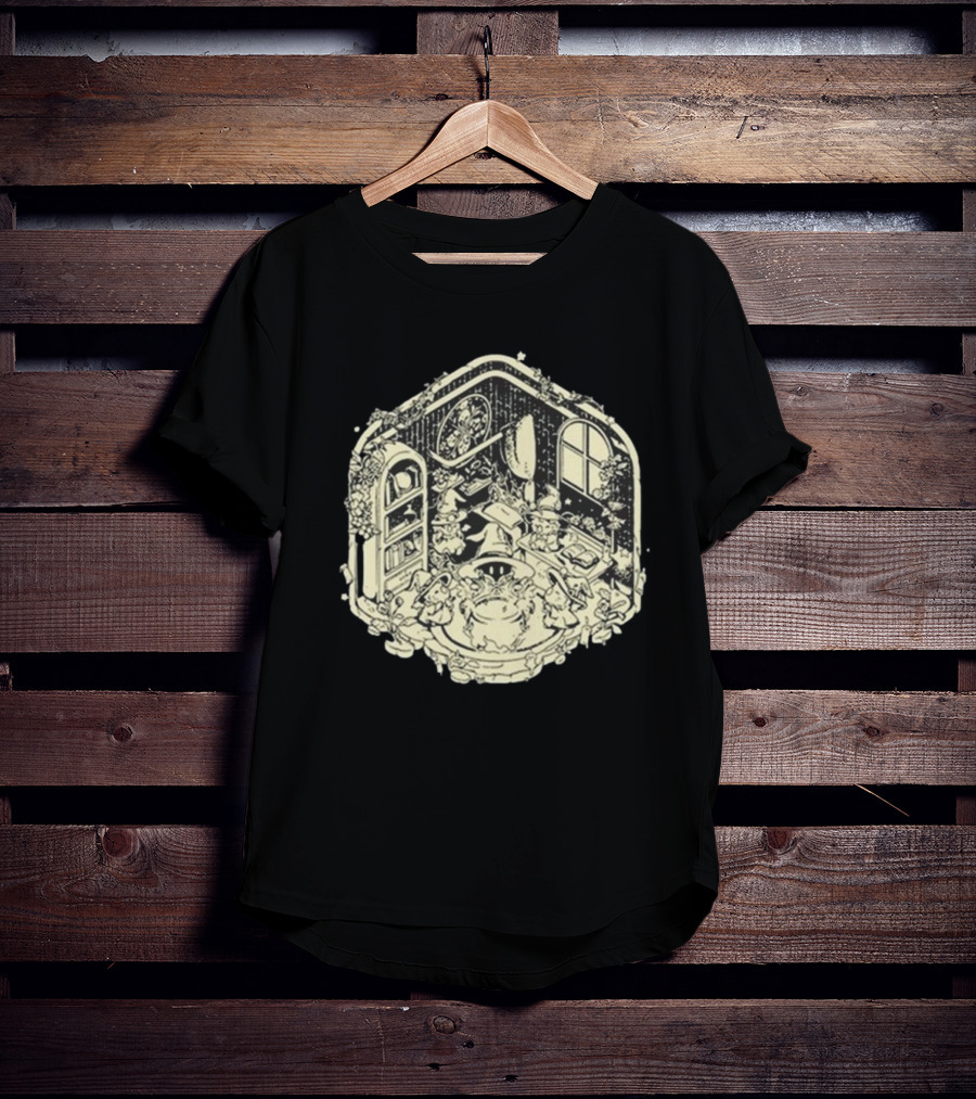 Mage’s Midnight Brew Enchanted Wizard Gathering In Mystical Study Room T-Shirt