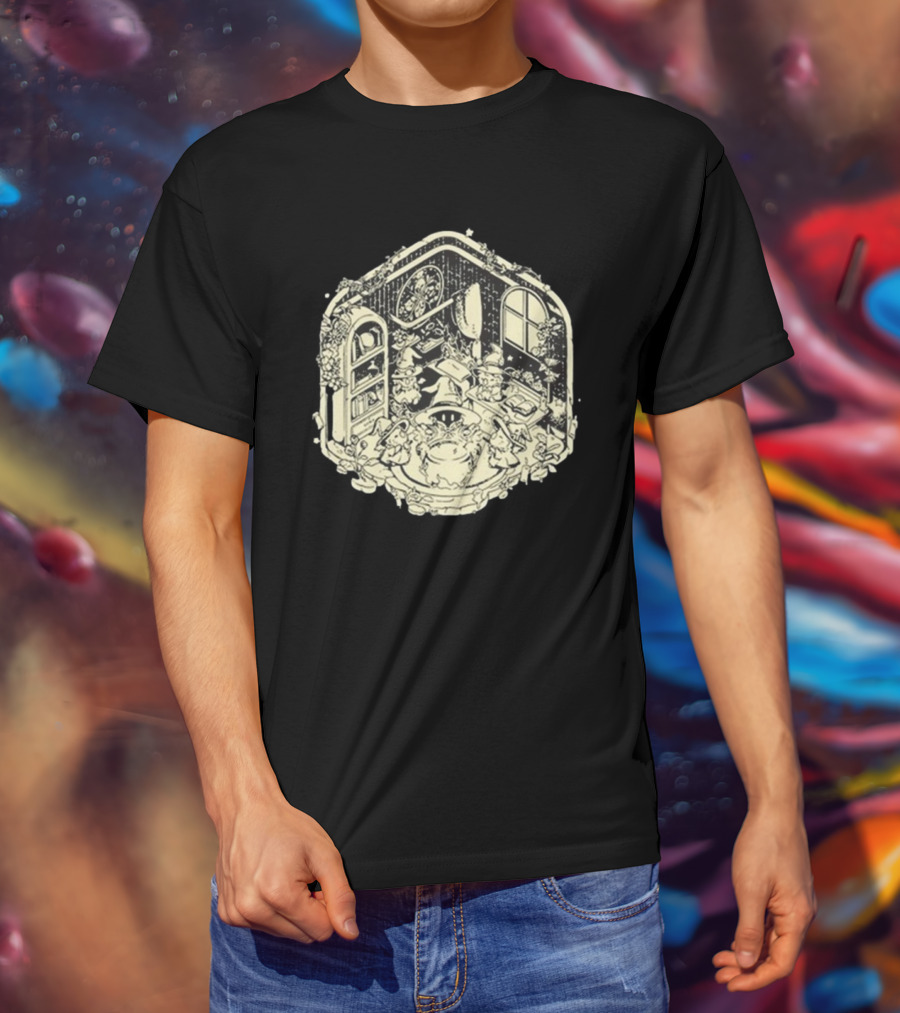 Mage’s Midnight Brew Enchanted Wizard Gathering In Mystical Study Room T-Shirt