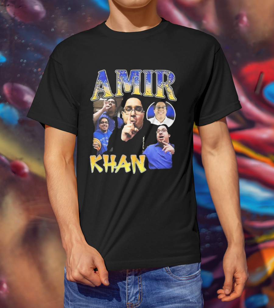 Amir Khan McNeese State University Blue And Gold Style T-Shirt