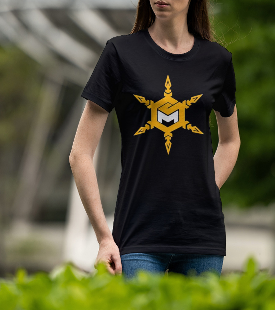 Mike Sainristil M Yellow Snowflake Emblem T-Shirt
