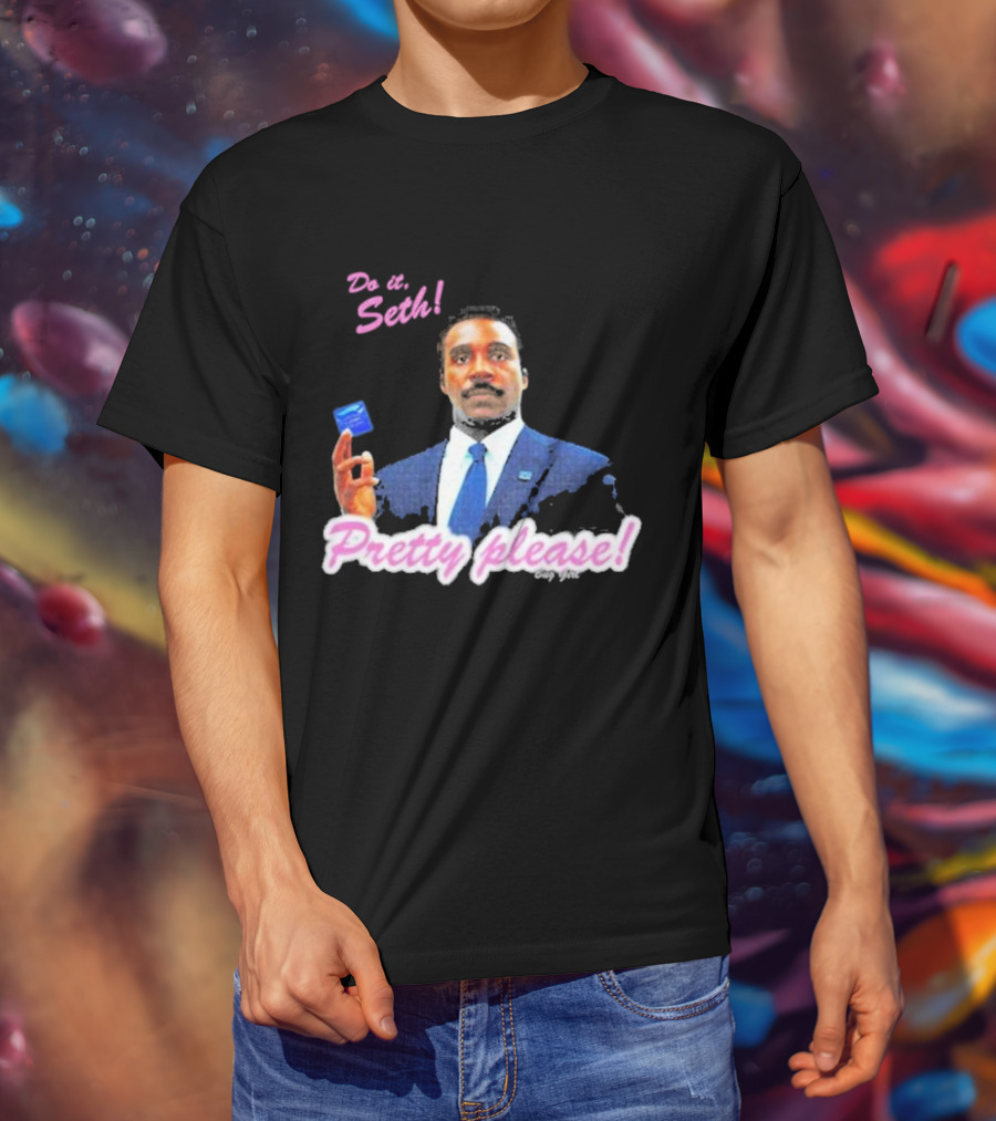 Do It Seth Pretty Please! Milchick Holding Blue Card T-Shirt