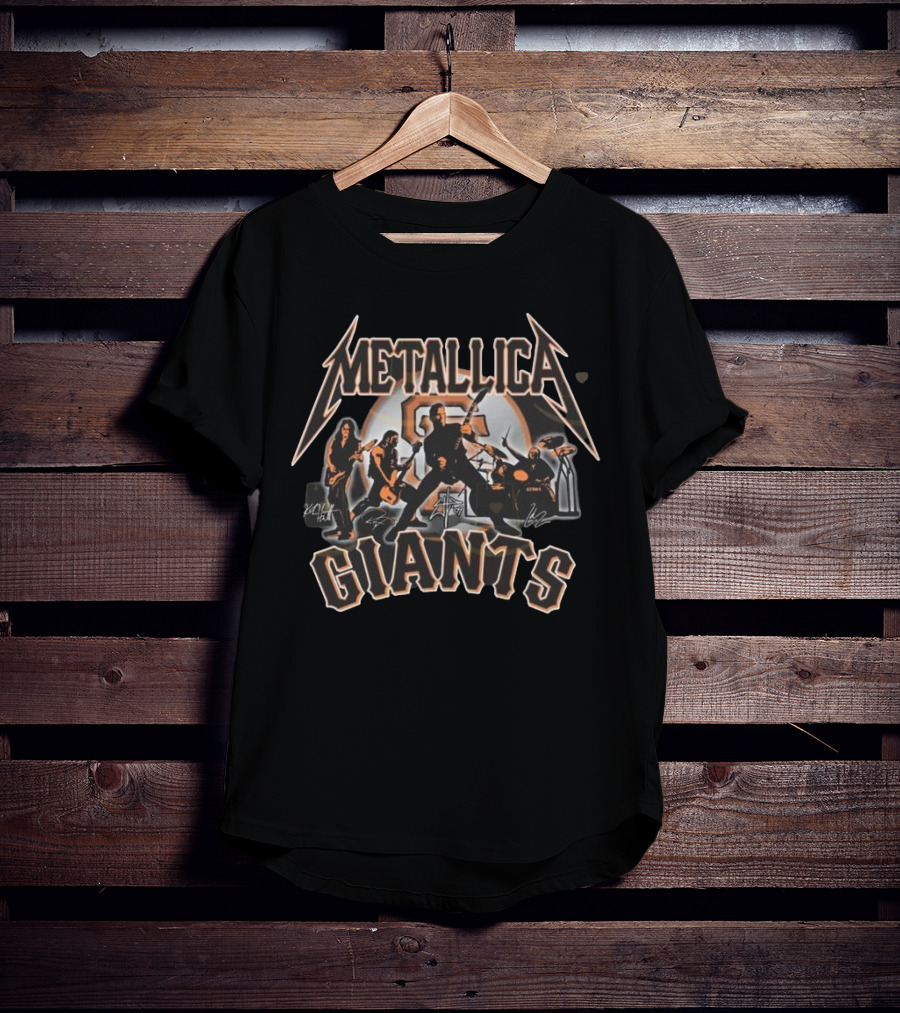 Metallica San Francisco Giants Guitarist Drummer Event 2025 T-Shirt